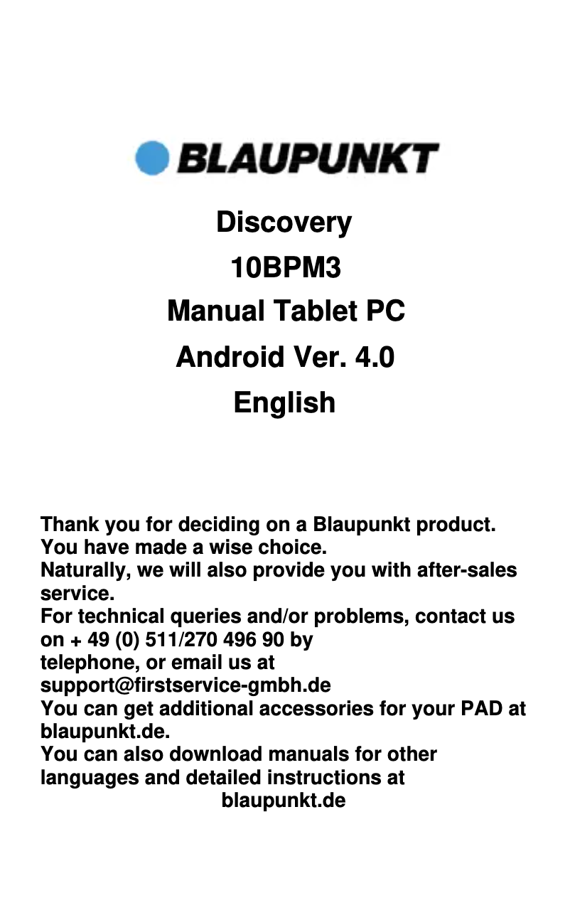 Image de la première page du manuel de l'appareil Discovery T3