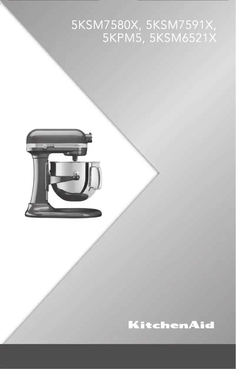 Page 1 de la notice Manuel utilisateur KitchenAid 5KSM6521XECA