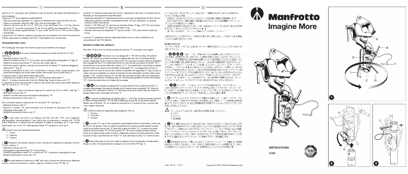 Page 1 de la notice Manuel utilisateur Manfrotto C150