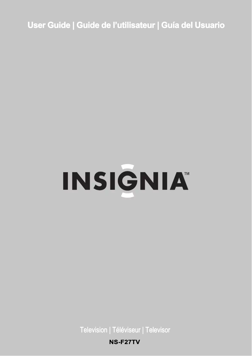 Page n°1 - Manuel utilisateur Insignia NS-F27TV