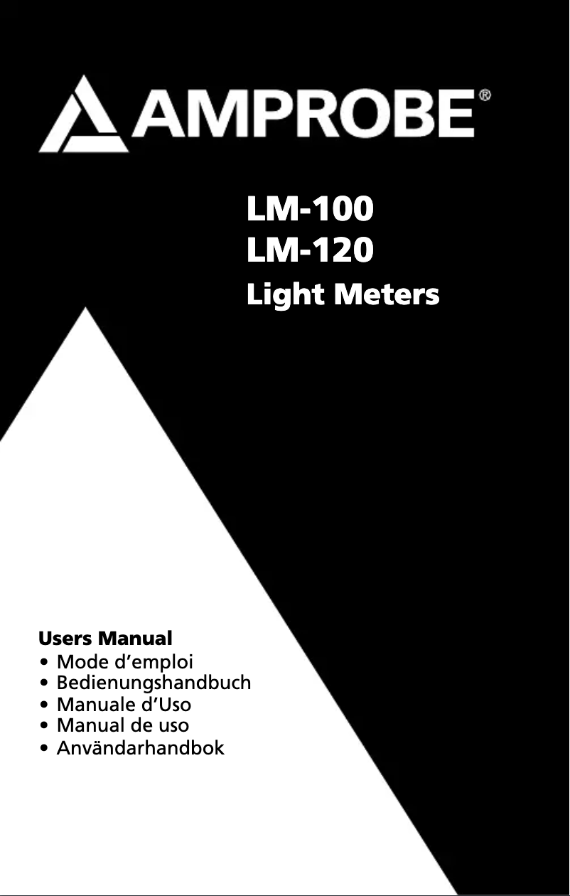 Page n°1 - Manuel utilisateur Beha-Amprobe LM-120