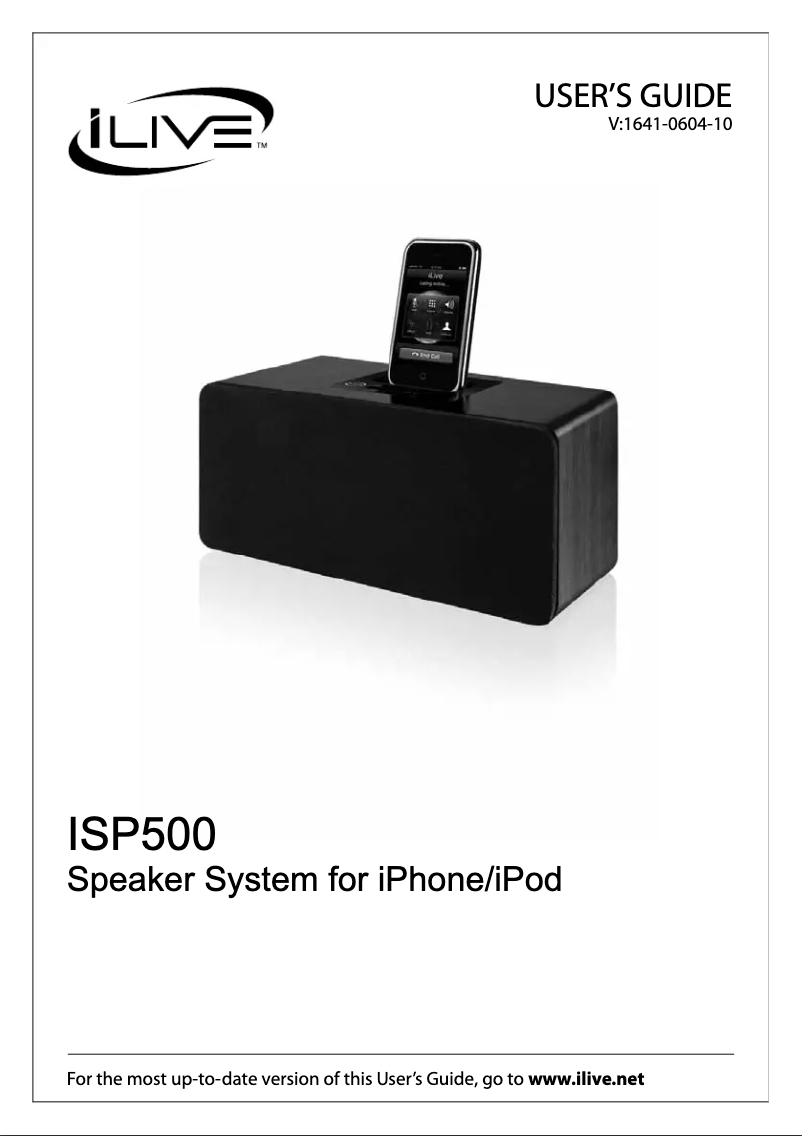 Página 1 del manual Manual de usuario iLive ISP500CW