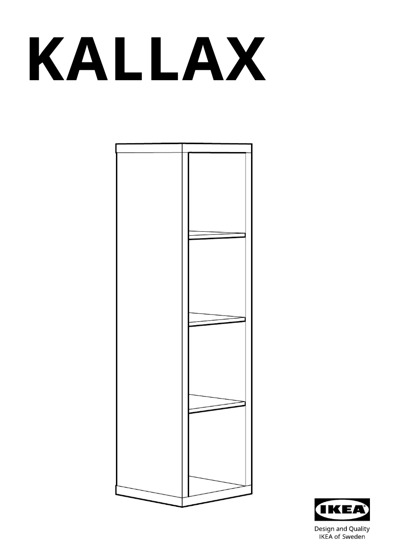 Page 1 de la notice Manuel utilisateur Ikea KALLAX 404.779.34