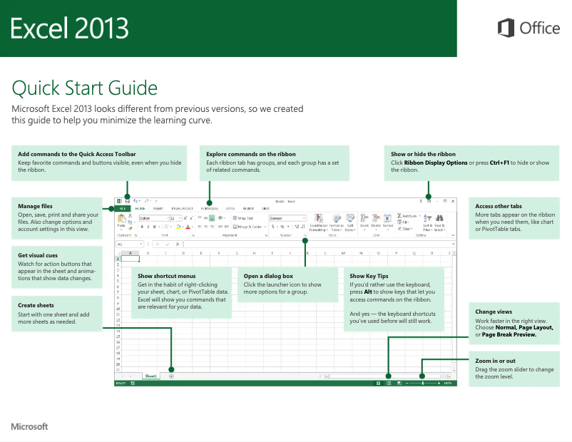 Página 1 del manual Manual de usuario Microsoft Excel 2013