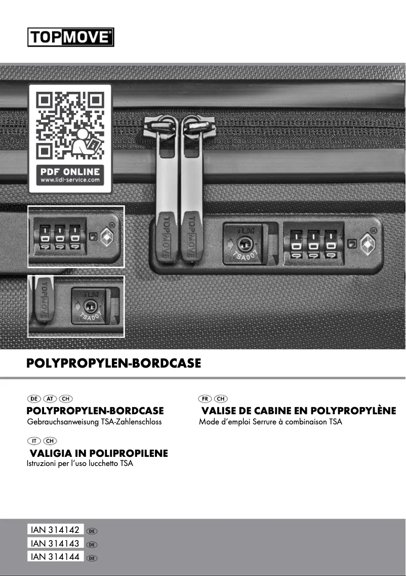 Page n°1 - Manuel utilisateur Topmove IAN 314144