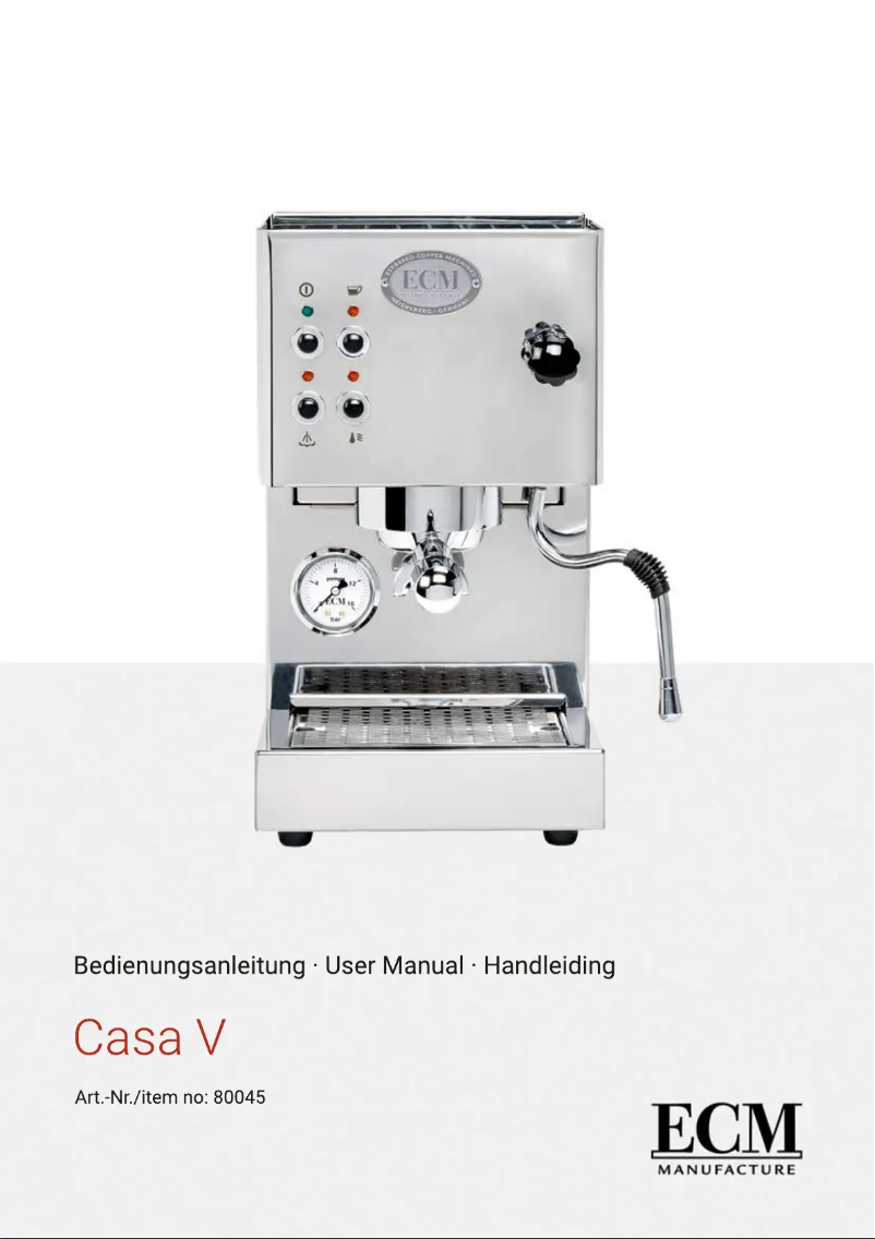 Page 1 de la notice Manuel utilisateur ECM Casa V