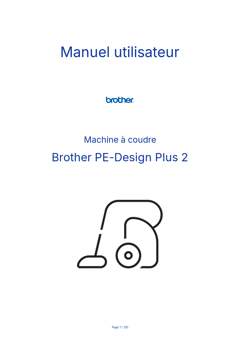 Page n°1 - Manuel utilisateur Brother PE-Design Plus 2