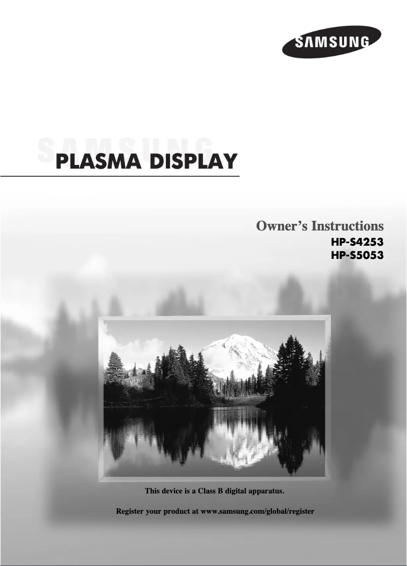 Page 1 de la notice Manuel utilisateur Samsung HP-S4253