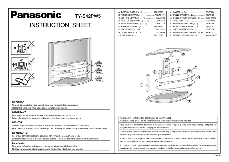 Image de la première page du manuel de l'appareil TY-S42PW5