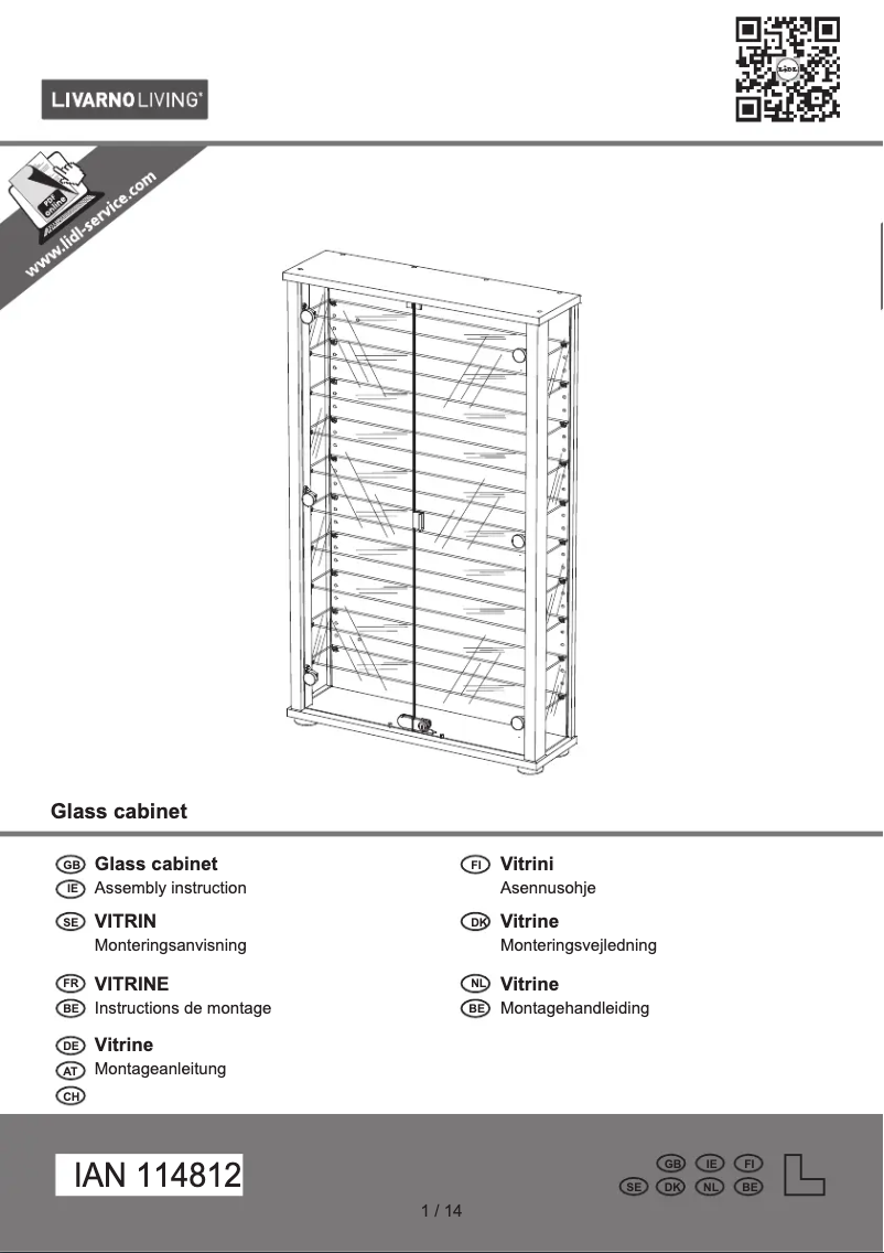 Page 1 de la notice Manuel utilisateur Livarno Lux IAN 114812