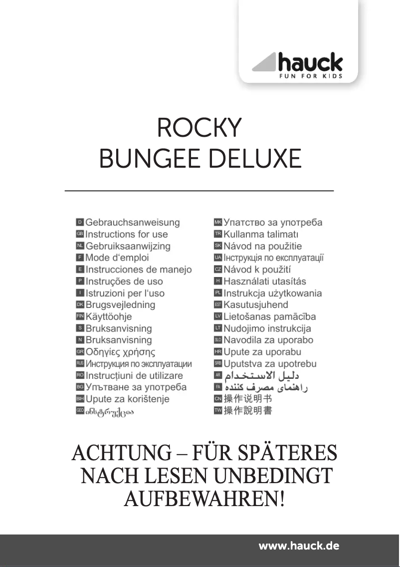 Image de la première page du manuel de l'appareil Rocky