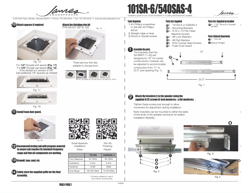 Image de la première page du manuel de l'appareil 540SAS-4