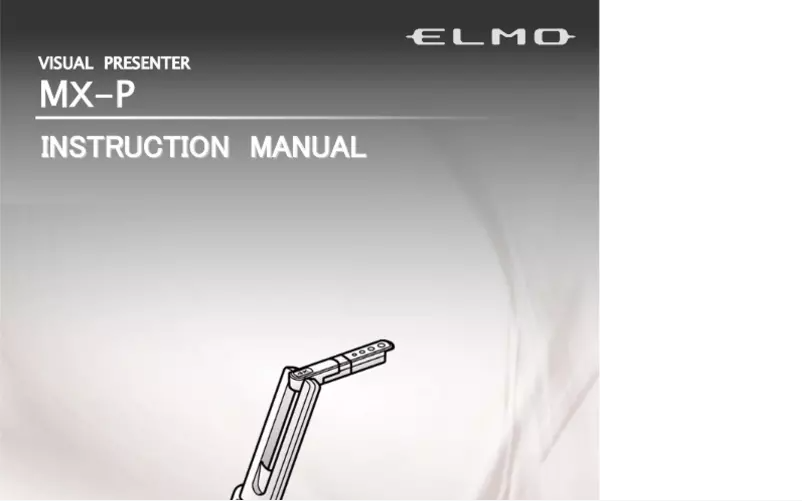 Image de la première page du manuel de l'appareil MX-P