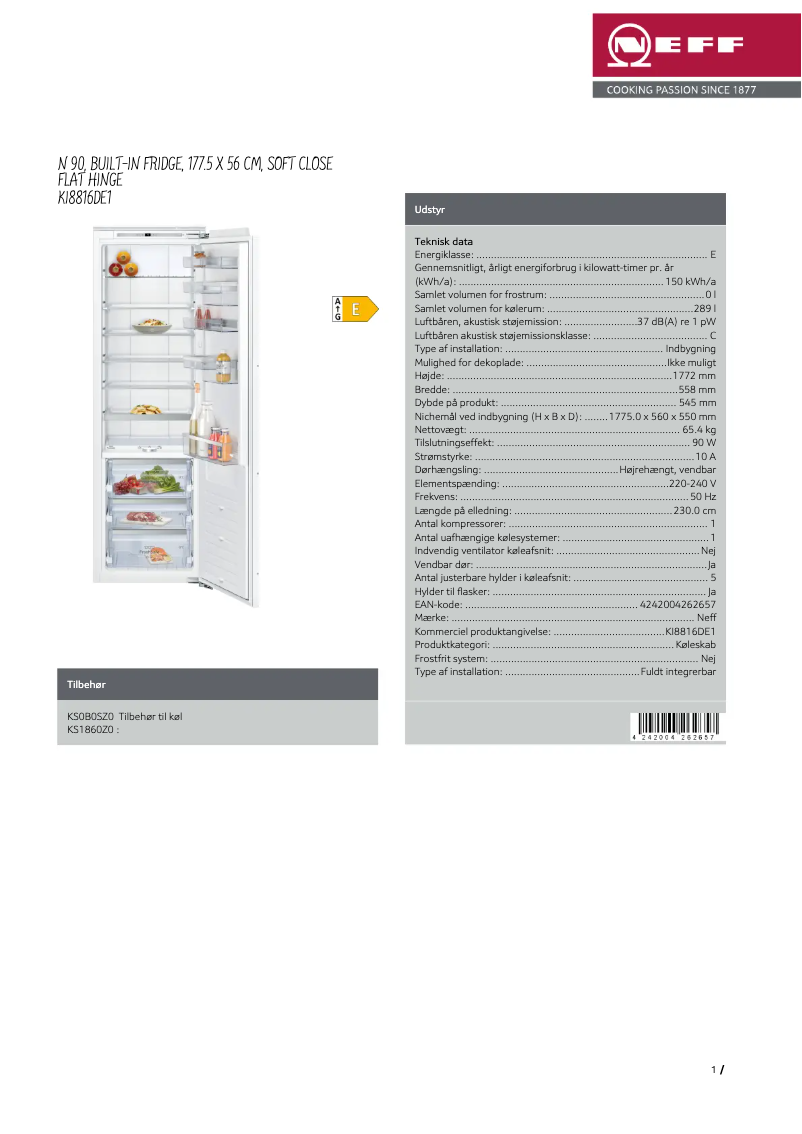 Page n°1 - Brochure Neff KI8816DE1