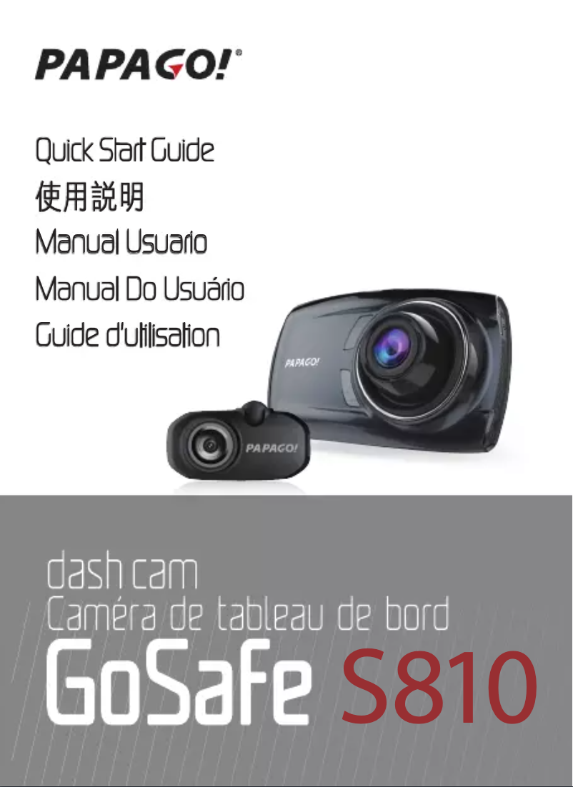 Image de la première page du manuel de l'appareil GoSafe S810