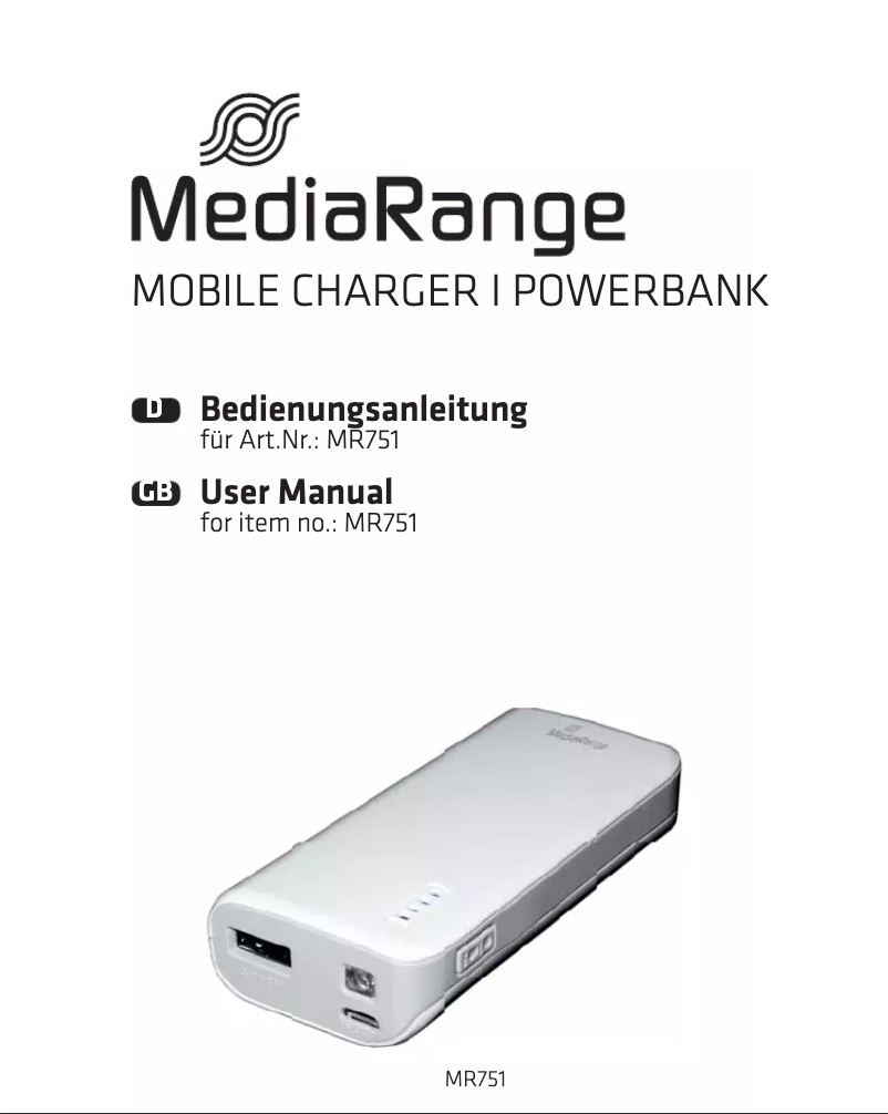 Image de la première page du manuel de l'appareil MR751