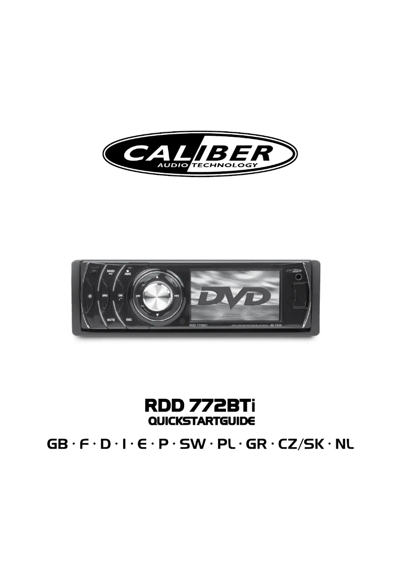 Image de la première page du manuel de l'appareil RDD772BTI