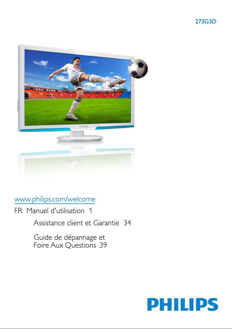 Page n°1 - Manuel utilisateur Philips Brilliance 273G3DHSW