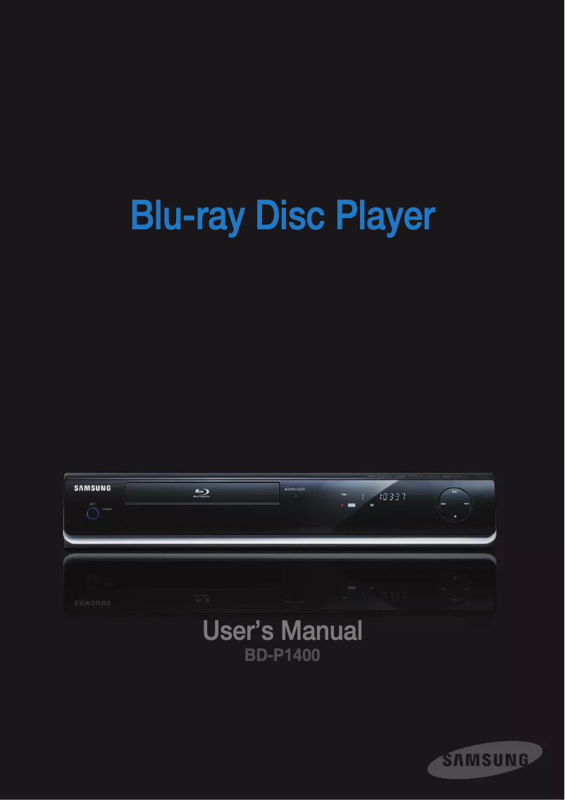 Page n°1 - Manuel utilisateur Samsung BD-P1400