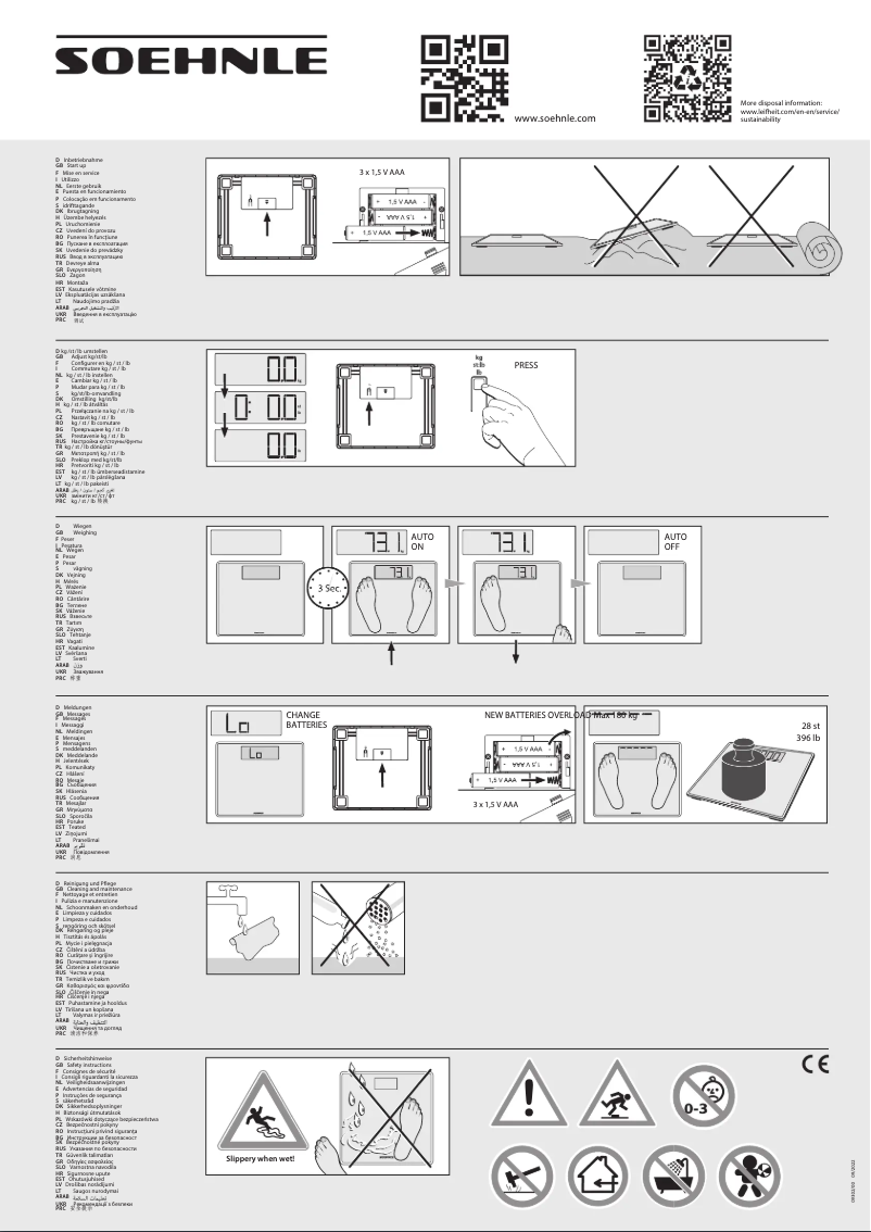 Page n°1 - Manuel utilisateur Soehnle Shape Sense Connect 50