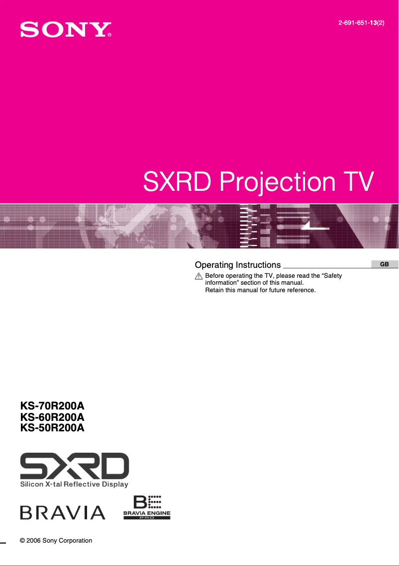 Image de la première page du manuel de l'appareil KS-50R200A