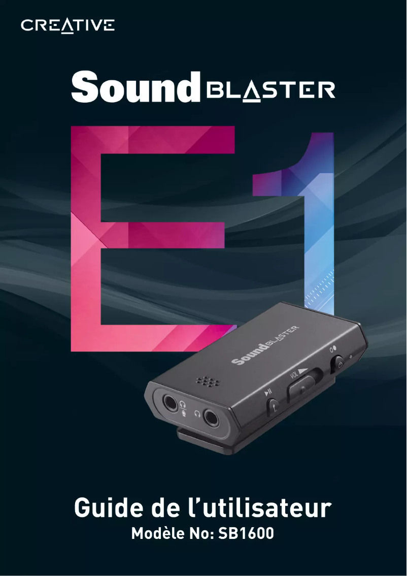 Página 1 del manual Manual de usuario Creative Sound Blaster E1