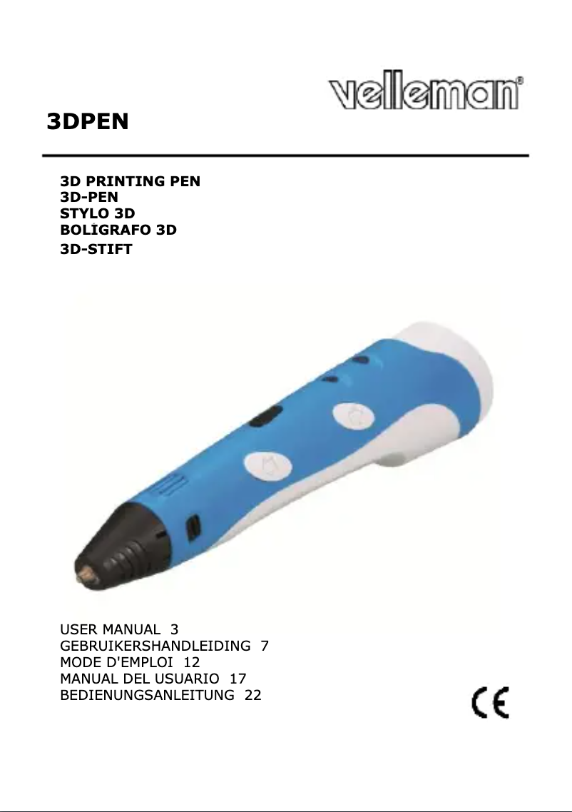 Image de la première page du manuel de l'appareil 3DPEN