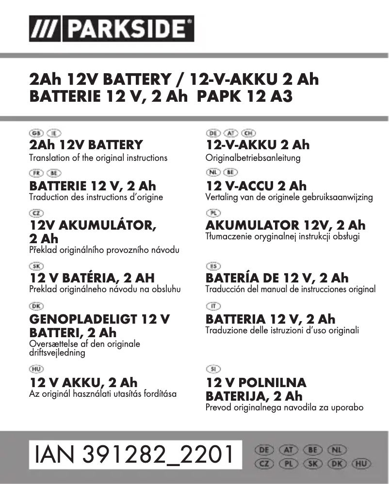 Image de la première page du manuel de l'appareil PAPK 12 A3