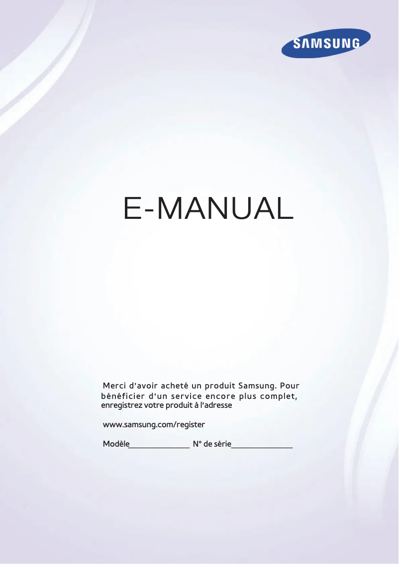 Page 1 de la notice Manuel utilisateur Samsung UA40H5203AR