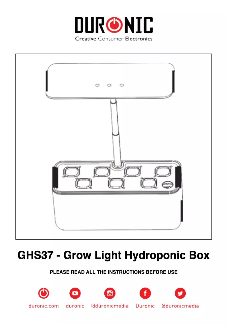 Page n°1 - Manuel utilisateur Duronic GHS37