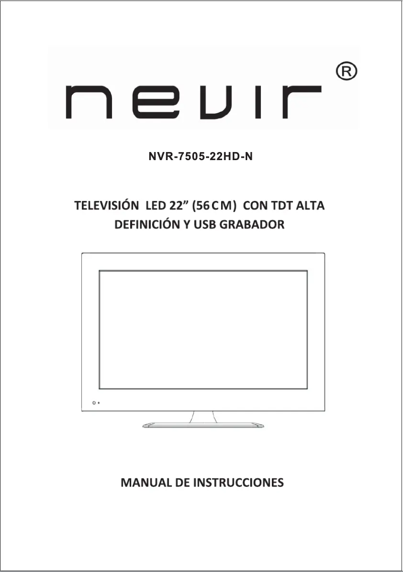 Page 1 de la notice Manuel utilisateur Nevir NVR-7505-22HD-N