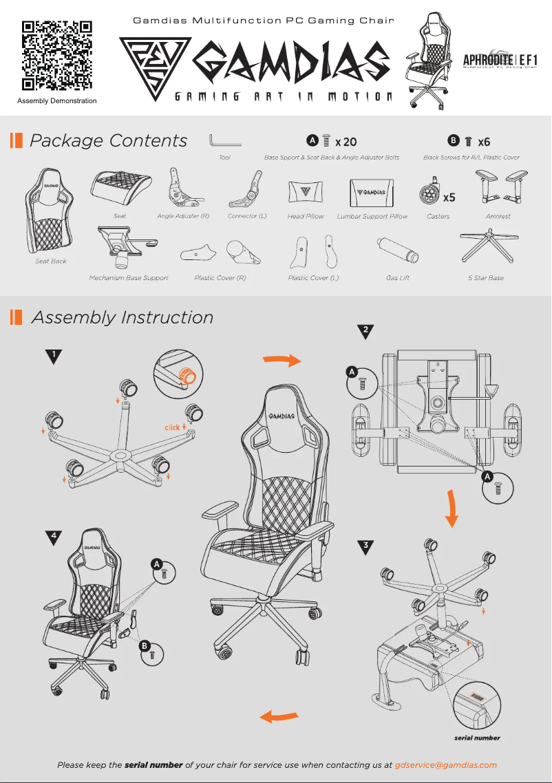 Página 1 del manual Manual de usuario Gamdias Aphrodite EF1