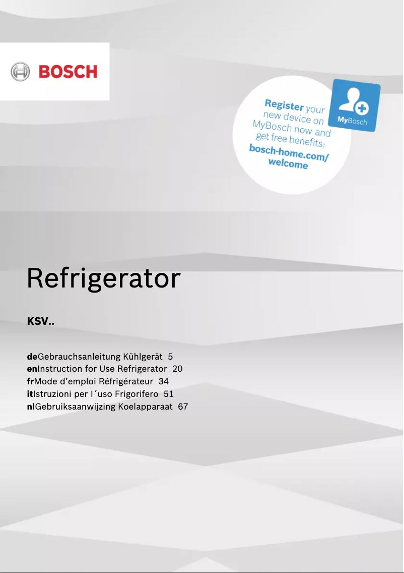 Image de la première page du manuel de l'appareil KSV36VXDP