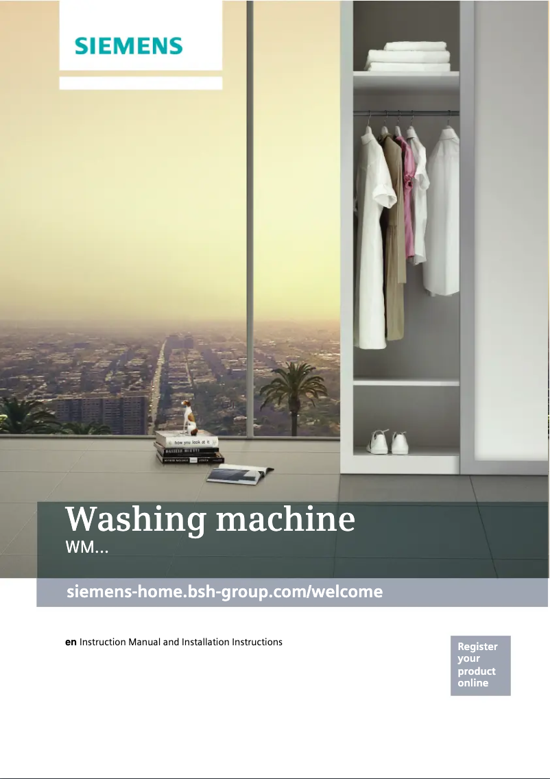 Page n°1 - Manuel utilisateur Siemens WM14Q48XES