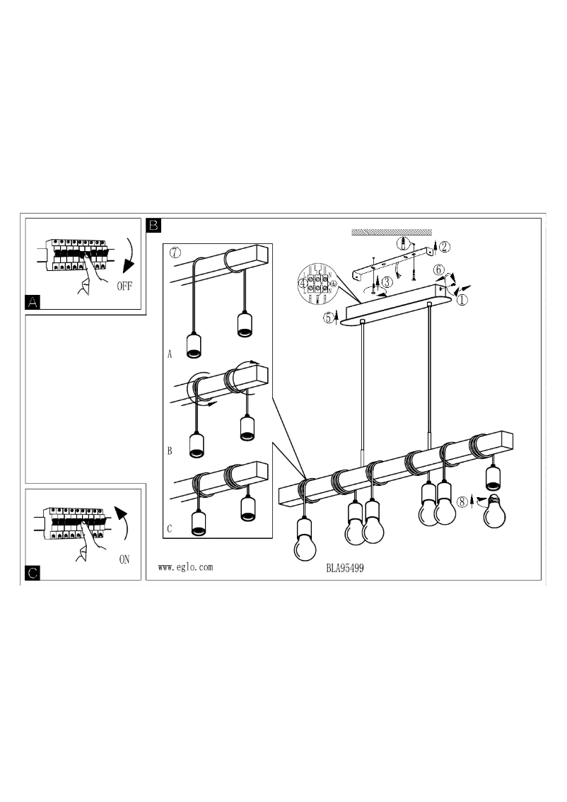Page 1 de la notice Manuel utilisateur Eglo Townshend