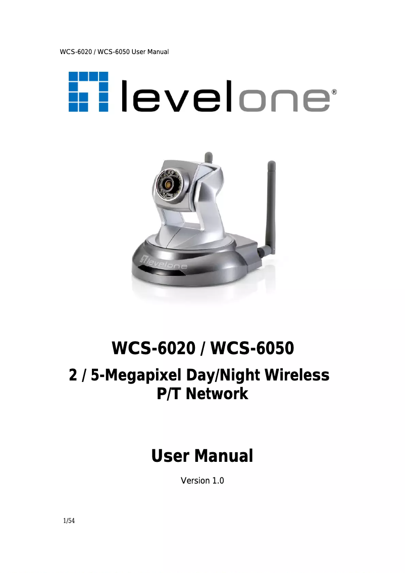 Imagen de la primera página del manual del dispositivo WCS-6020