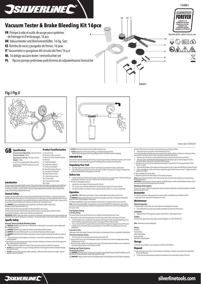 Página 1 del manual Manual de usuario Silverline 734801