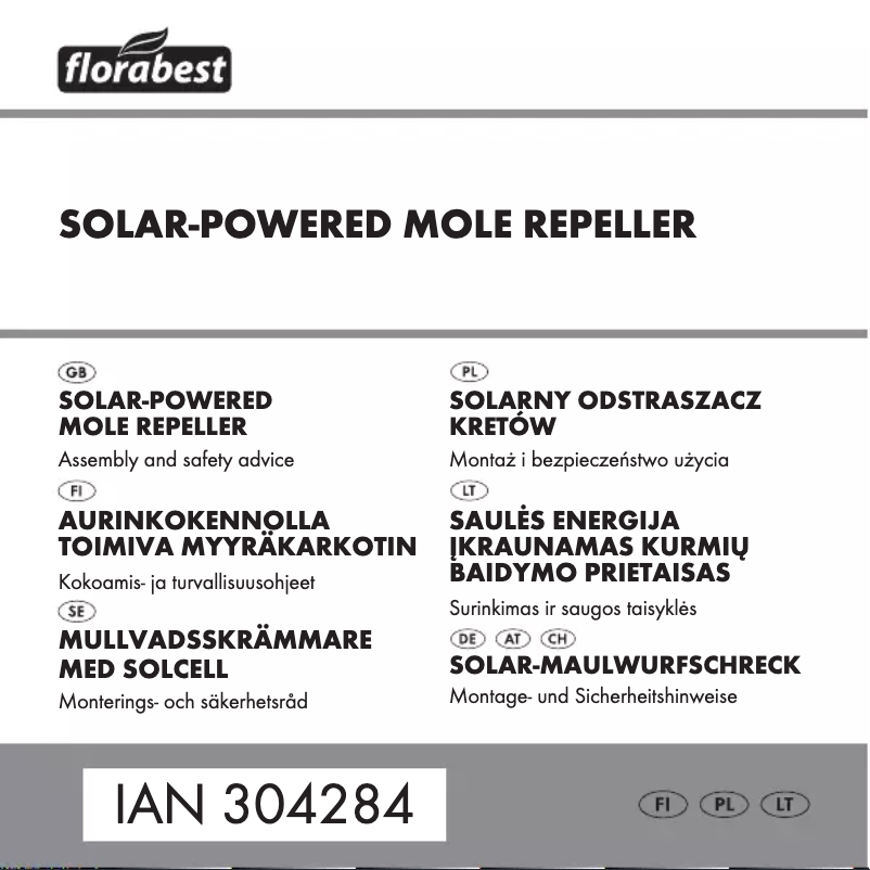 Page 1 de la notice Manuel utilisateur Florabest IAN 304284