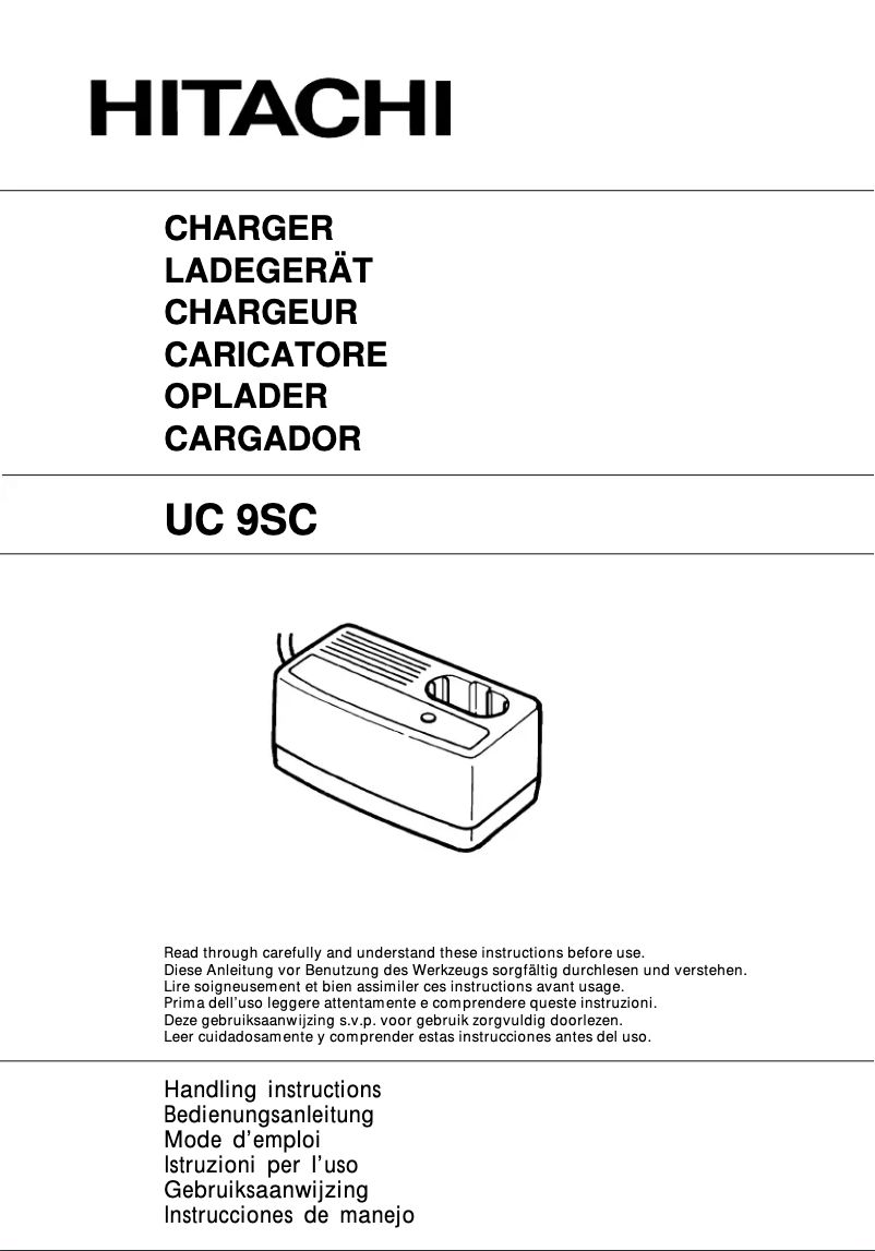 Page 1 de la notice Manuel utilisateur Hitachi UC 9SC