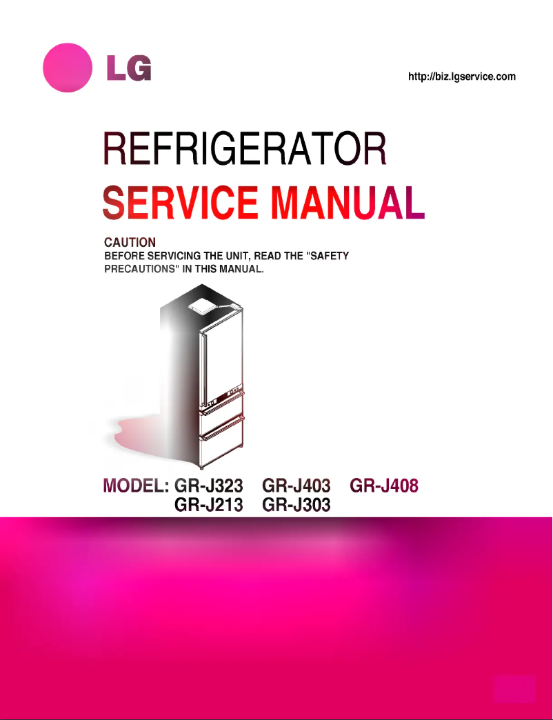 Page n°1 - Manuel utilisateur LG GR-J213BSD