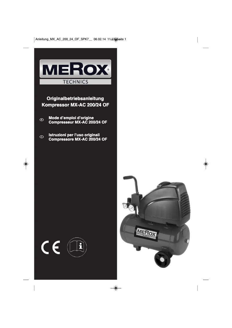Page n°1 - Manuel utilisateur Merox MX-AC 200/24 OF