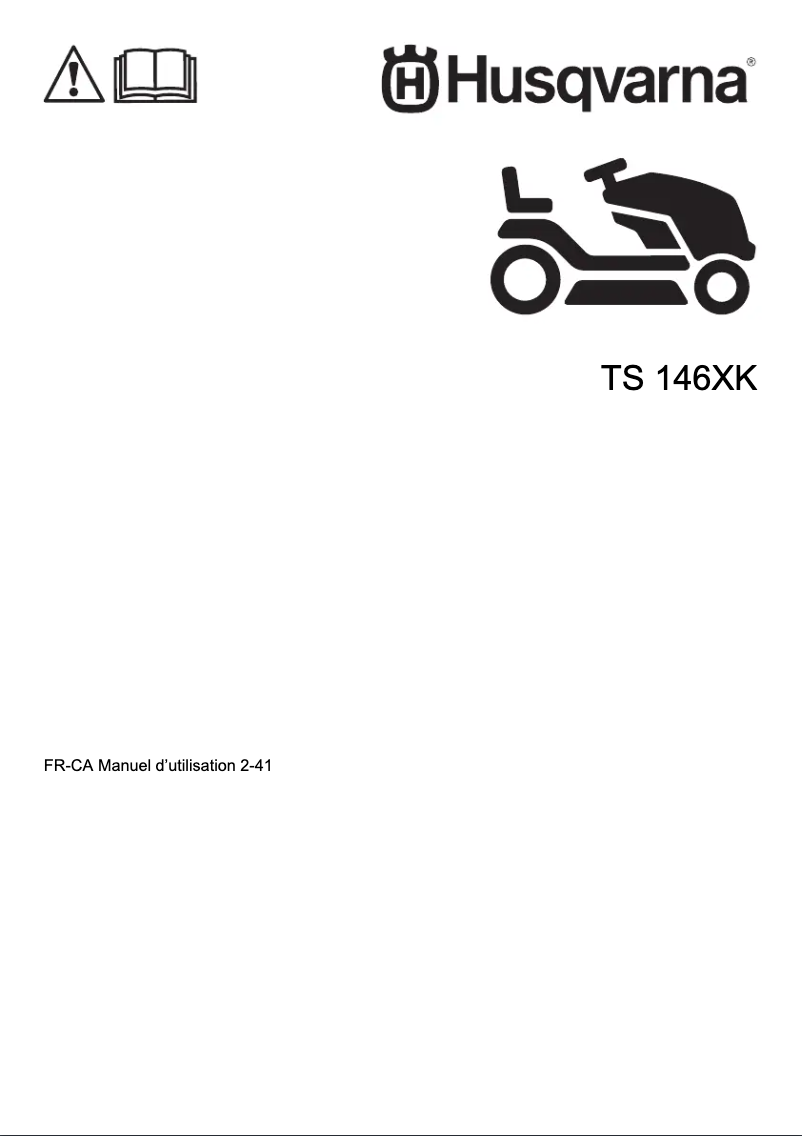 Page n°1 - Manuel utilisateur Husqvarna TS 146XK