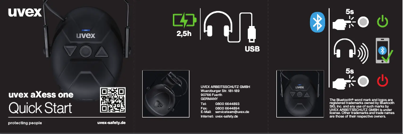Page 1 de la notice Manuel utilisateur Uvex aXess one