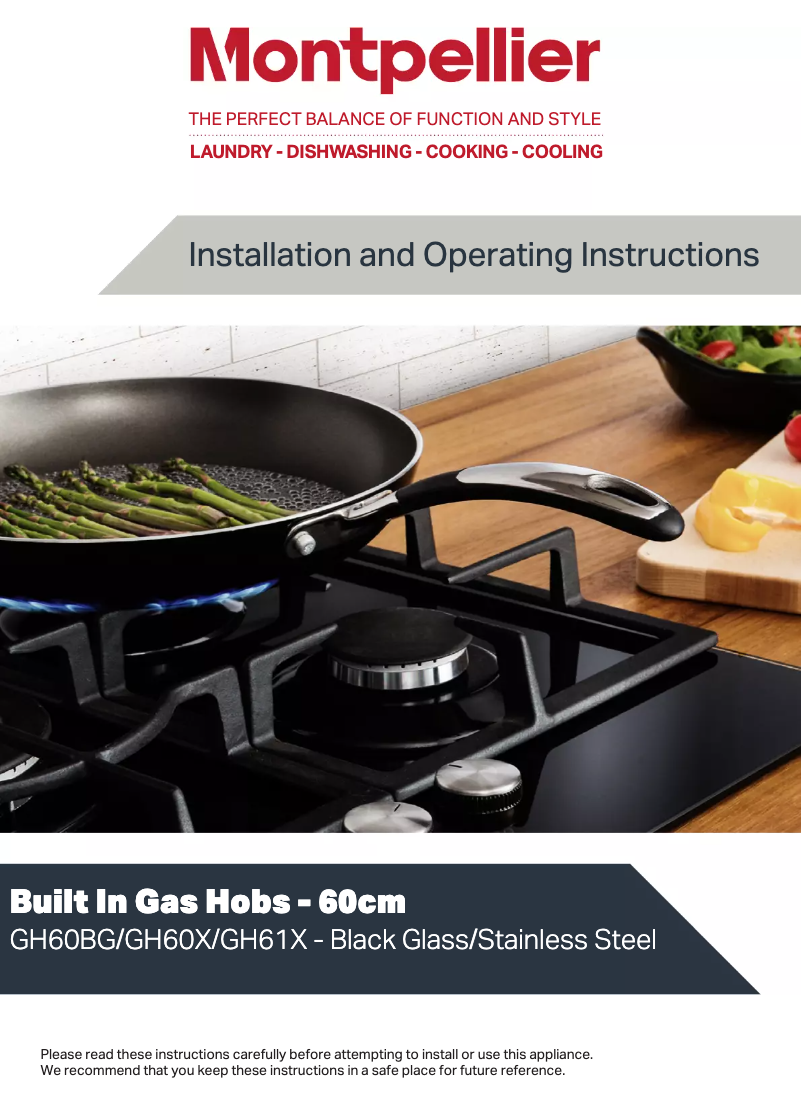 Page 1 de la notice Manuel utilisateur Montpellier GH60BG