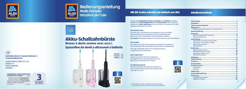 Image de la première page du manuel de l'appareil GT-TBS-05