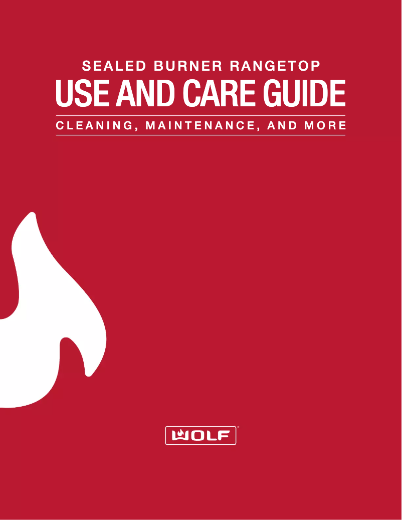 Page n°1 - Manuel d'utilisation et d'entretien Wolf SRT362W-LP