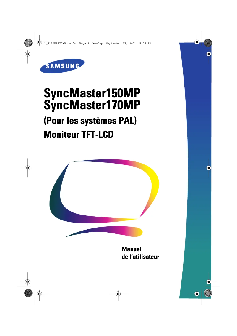 Page n°1 - Manuel utilisateur Samsung SyncMaster 170MP