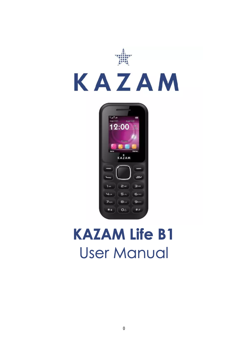 Image de la première page du manuel de l'appareil Kazam Life B1