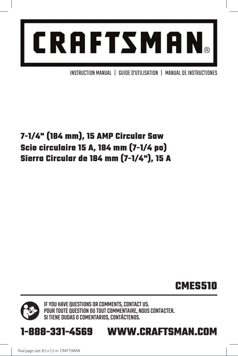 Image de la première page du manuel de l'appareil CMES510