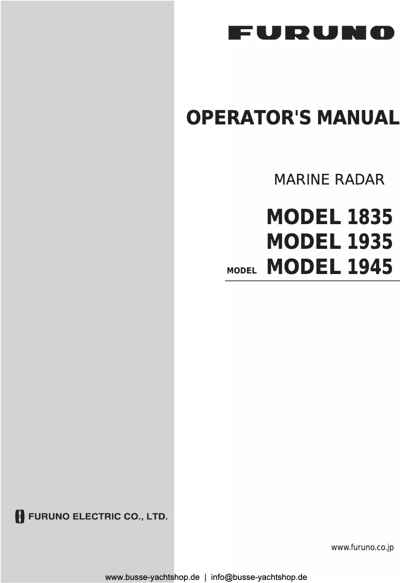 Page 1 de la notice Manuel utilisateur Furuno 1945